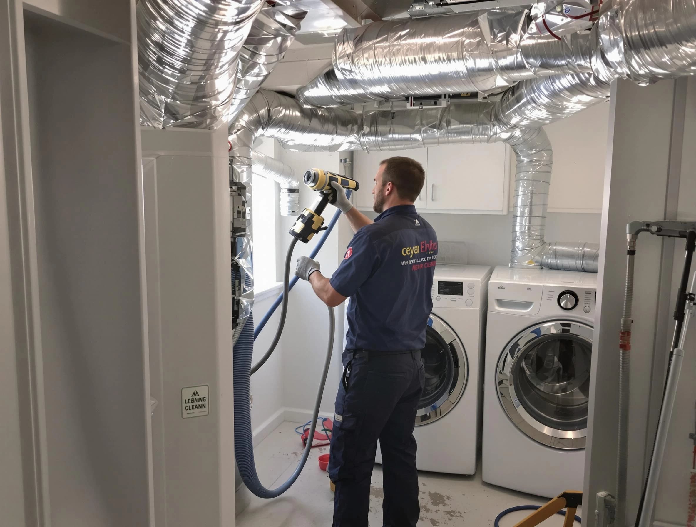 McKeesport Dryer Vent Cleaning specialist using advanced equipment for thorough duct cleaning in McKeesport
