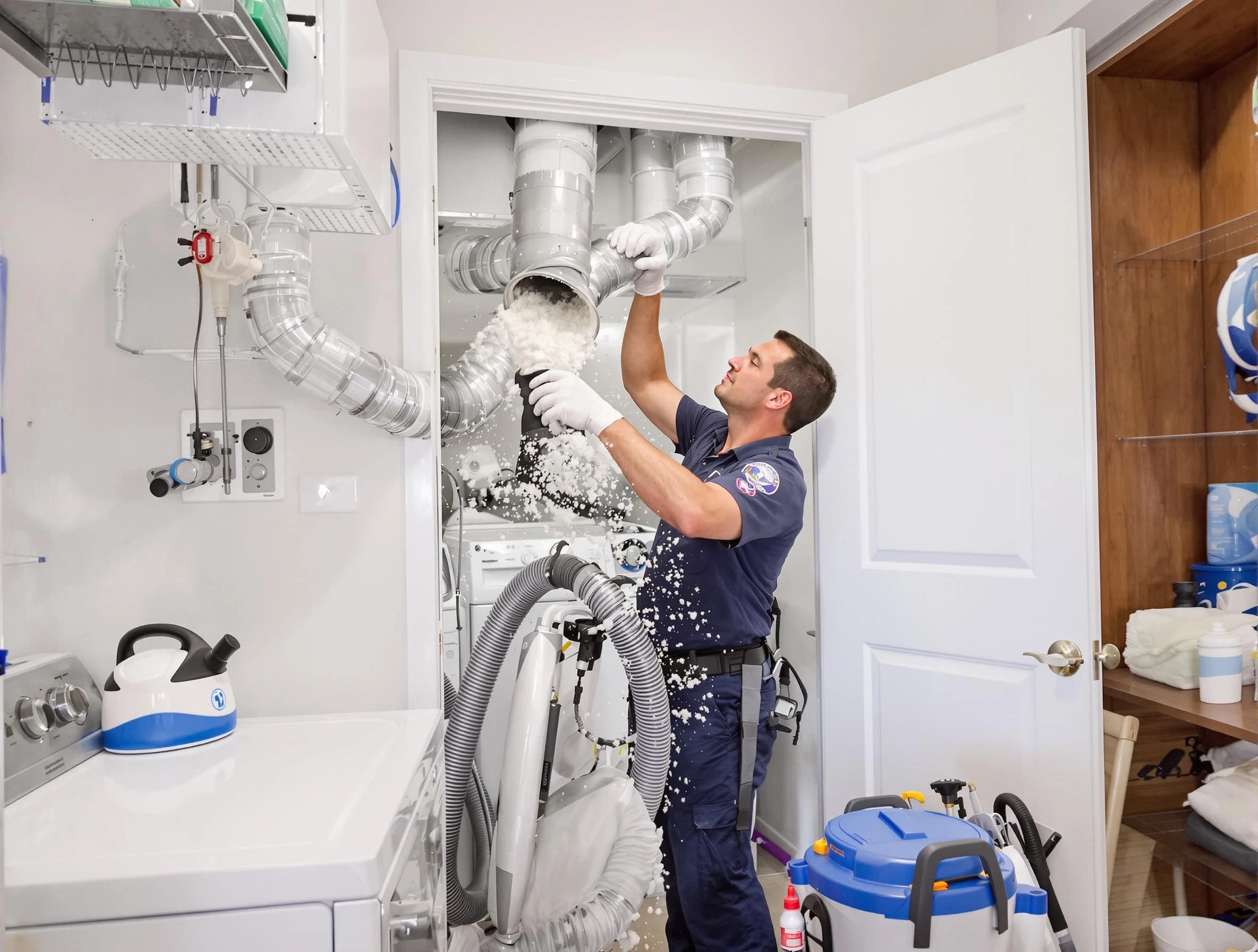 McKeesport Dryer Vent Cleaning technician delivering thorough residential dryer vent cleaning service in McKeesport